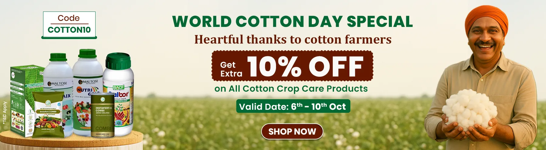 Pre Offer- World Cotton Day Special offer 