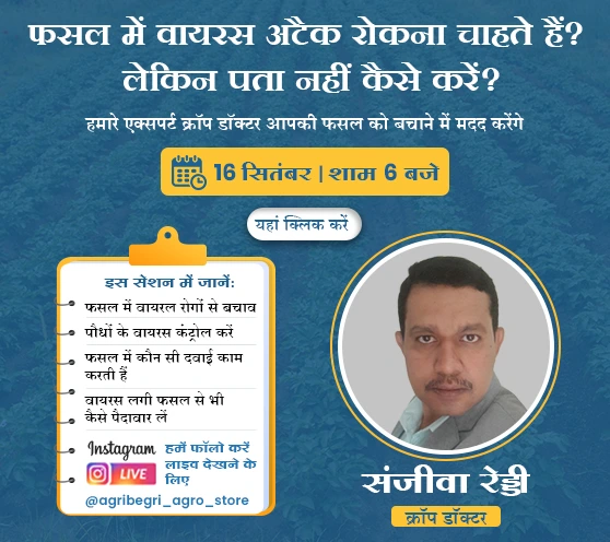 Live Session with Sanjeeva Sir- Stop Virus Attack in Crops