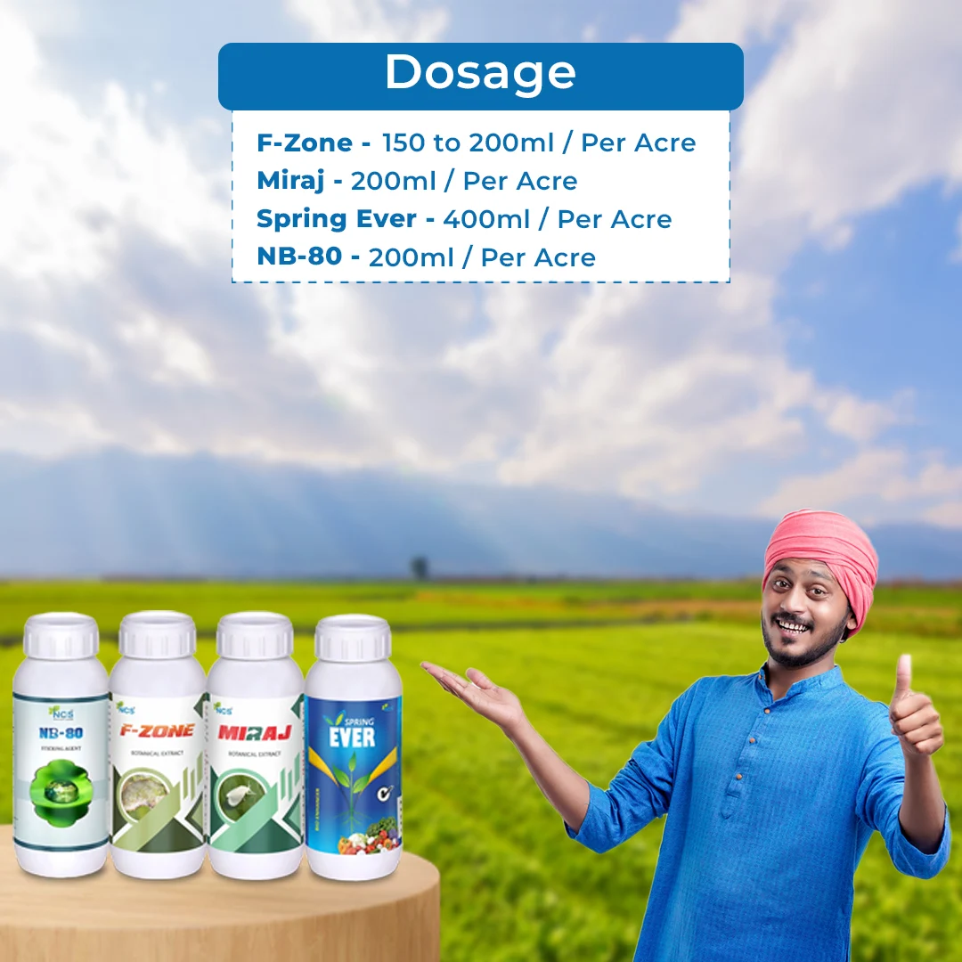 सुरक्षा किट - (एफ-ज़ोन + मिराज + स्प्रिंग एवर + एनबी-80) रस चूसक किटको के नियंत्रण के लिए 45-80 दिन की अवस्था पर। - Image 5