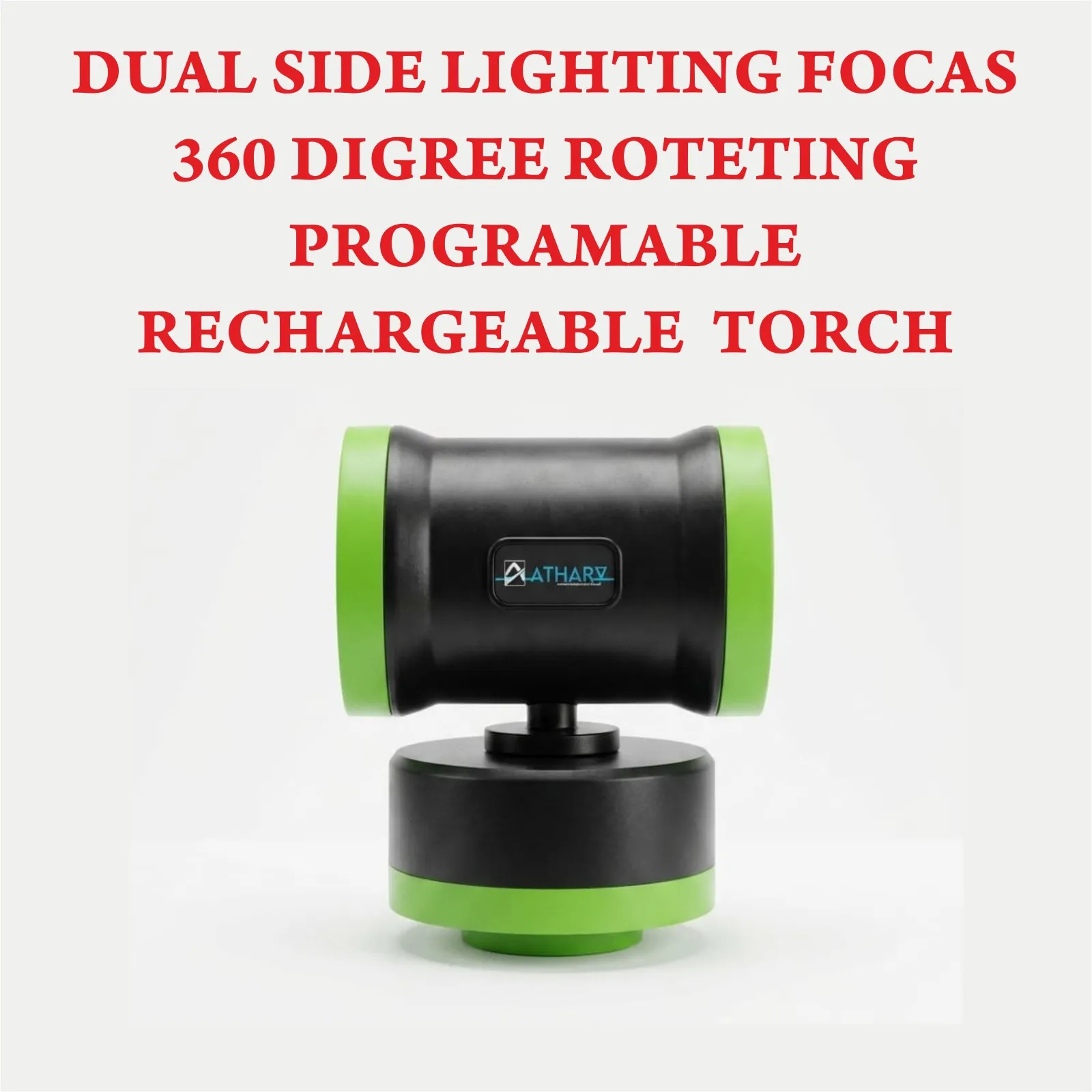 Radhe Agri Athar-Rechargeable-Rotating-Torch-Light-200W-Dual-Side-LED