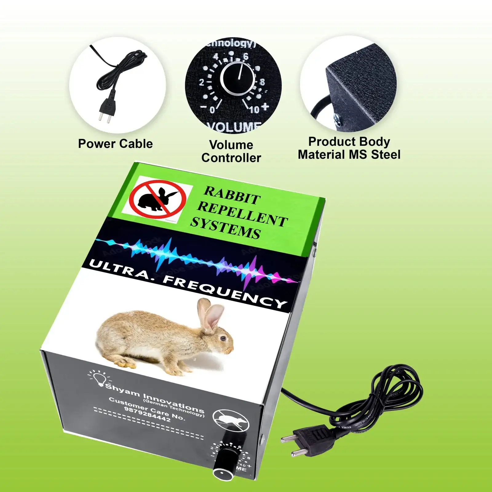 Shyam Ultrasonic Rabbit Repellent System For Garden, Farm And Outdoor Protection - Image 2