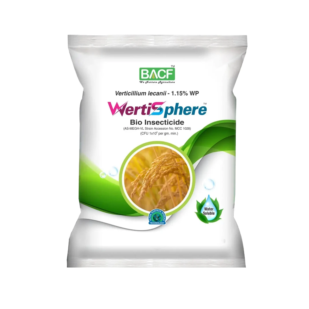 BACF Wertisphere Verticelium lacanii 1.15% WP, 1 x 10^8 CFUs Per gm. min Based On A Beneficial Entomophagous Fungus Verticillium Lecanii
