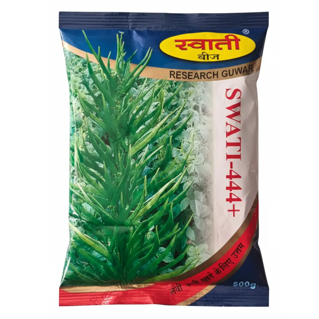 SWATI-444+ Research Guwar Seeds, Early Harvest, High Yield, Long Soft Pods Variety