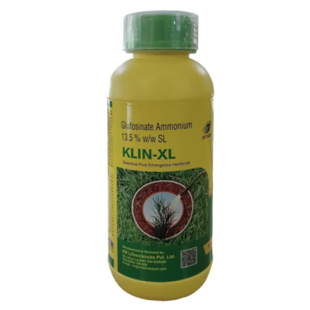 Krishi Rasayan KLIN-XL Glufosinate Ammonium 13.5% SL Herbicide, Broad Spectrum, Control Weed In Crops