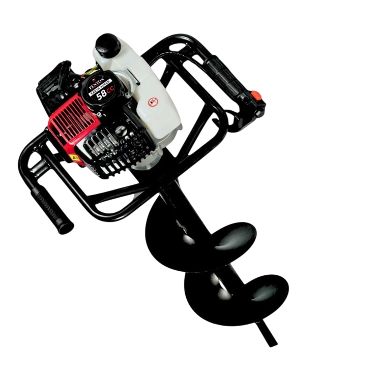 Fenton Krishi FEA-63 2-Stroke 63CC Earth Auger, Petrol Engine With 8 Inchs Bits For Plantation Fuel Grass Trimmer (Manual Feed)