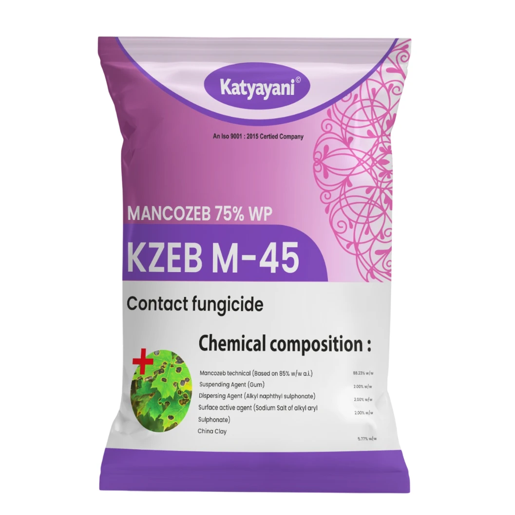 Katyayani KZEB M-45 Mancozeb 75% WP Contact Fungicide for Agricultural Plants and Home Garden Control all Fungal Infections on Leaves Blast of Paddy