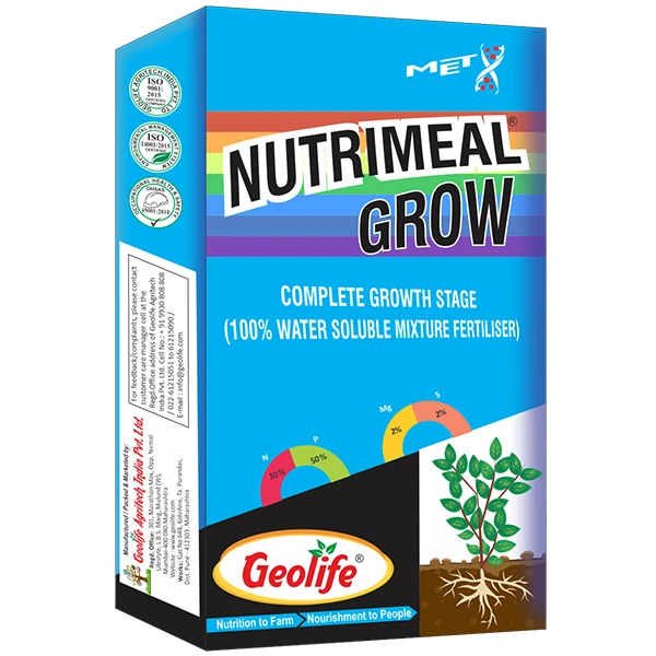 NutriMeal Grow For Complete Growth Stage 10-50-00 + TE Nano Technology WSF + TE, Act As a Structural Component Of Cell Walls And Improves Root Hairs