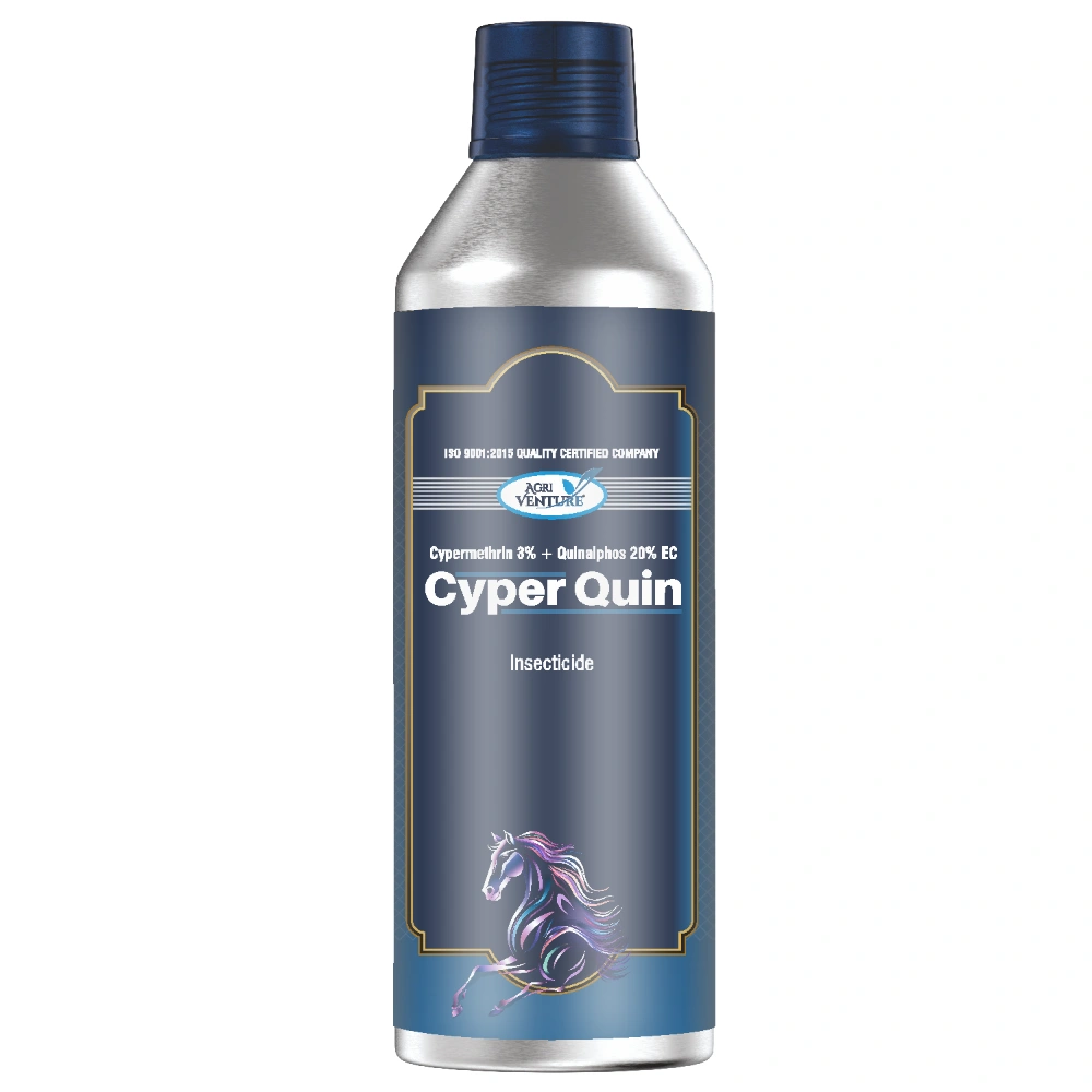 Agriventure Cyper Quin Cypermethrin 3% + Quinalphos 20% EC Insecticide, Effective Pest Control In Crops