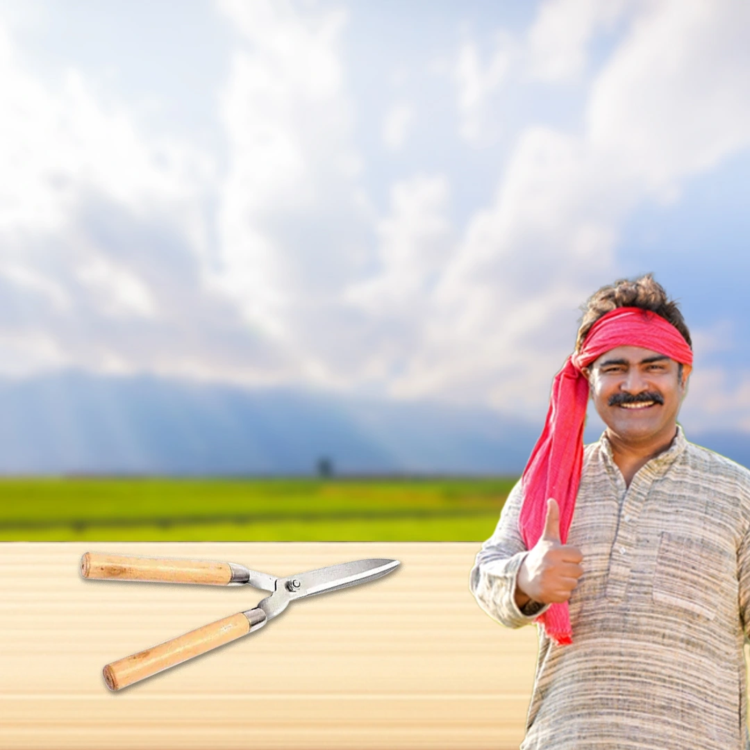 Heavy Garden Wooden Handle Grass Scissor Hedge Shears Cutter, High Quality Gardening Tools - Image 5