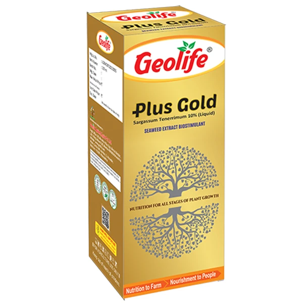 जियोलाइफ प्लस गोल्ड समुद्री शैवाल एक्सट्रेक्ट बेस प्लांट ग्रोथ एन्हांसर ह्यूमिक एसिड के साथ