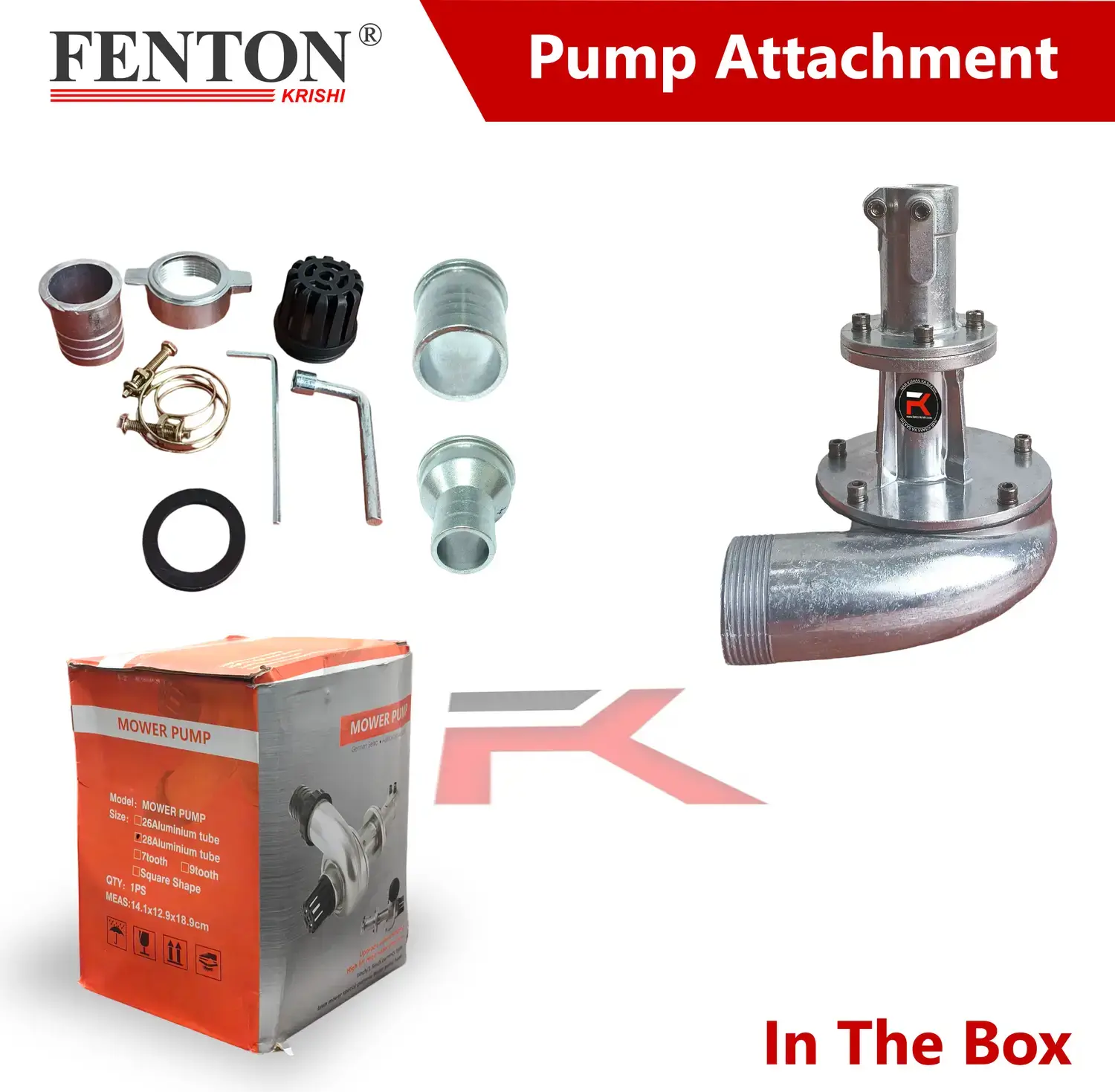 Fenton Krishi FTK-WPA-BC28 Water Pump Attachment For Brush Cutter 28MM Shaft, Grass Cutter Acessories - Image 4