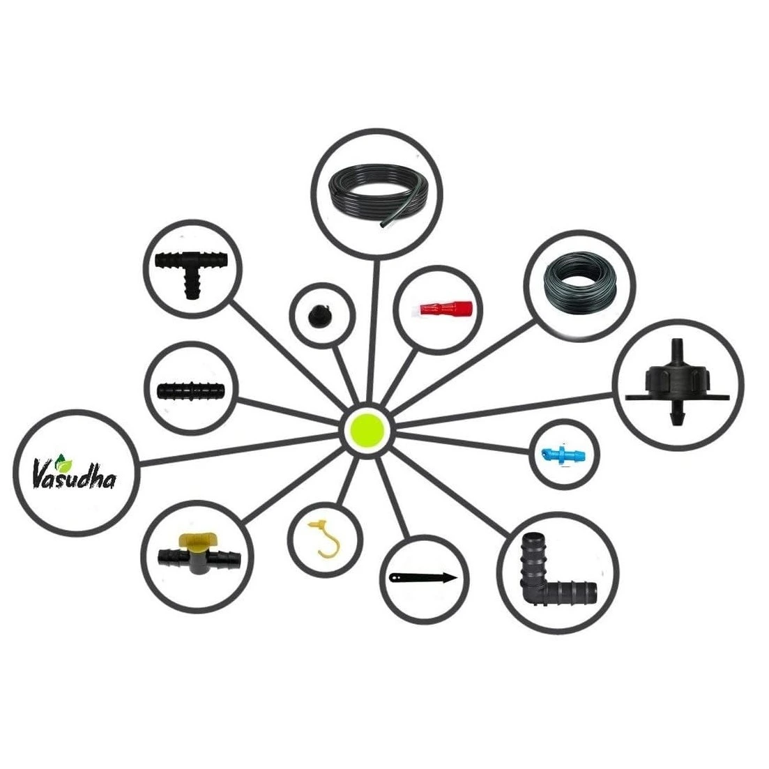 Vasudha Irrigation Plants Drip Irrigation Kit, Watering Kit for Home Garden, Farming & Agriculture Purposes - Image 5