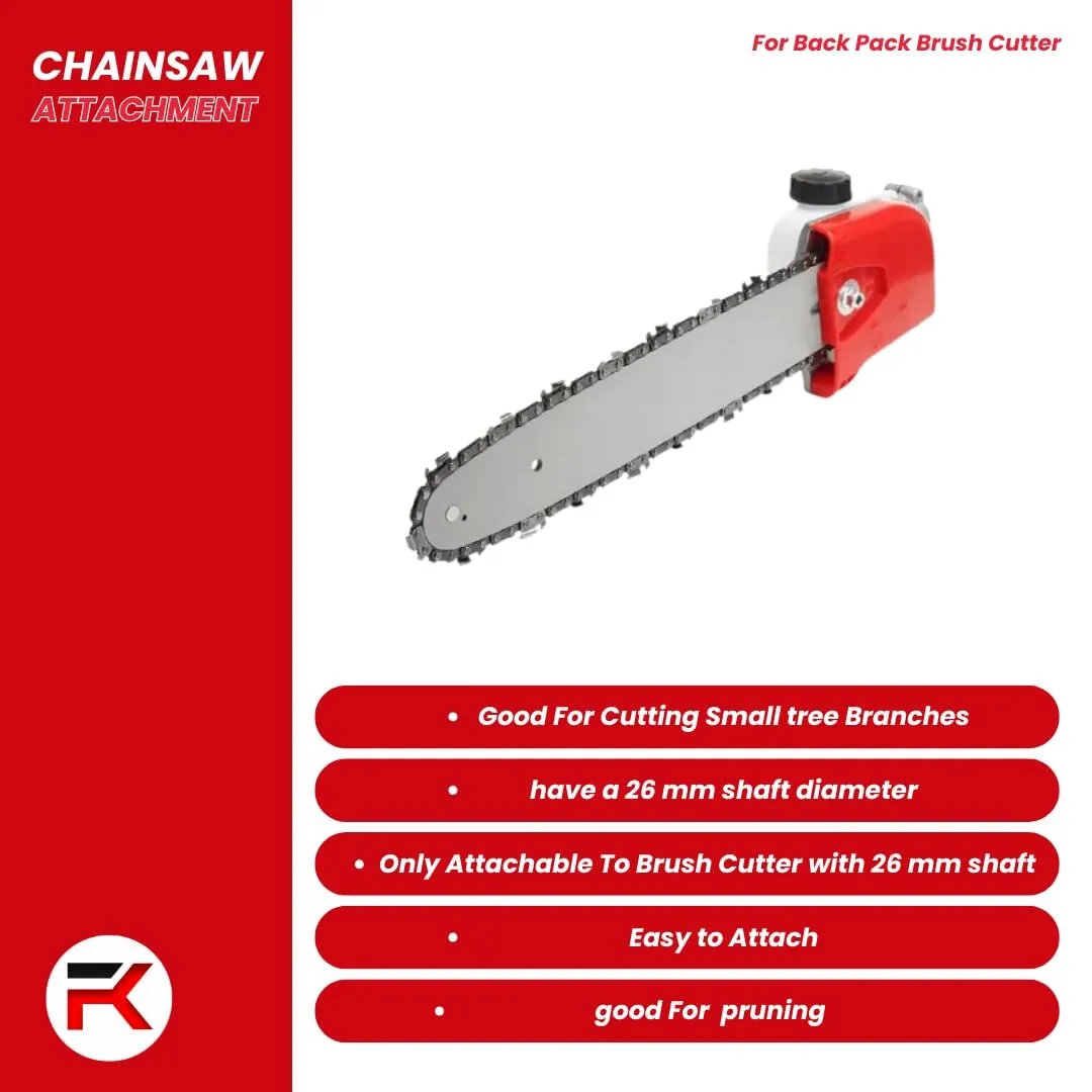 Fenton Krishi FTK-CA-26C Chainsaw Attachment, 26mm Shaft and 30cm Guide Bar, Suitable For Corded & Cordless Brush Cutter - Image 4