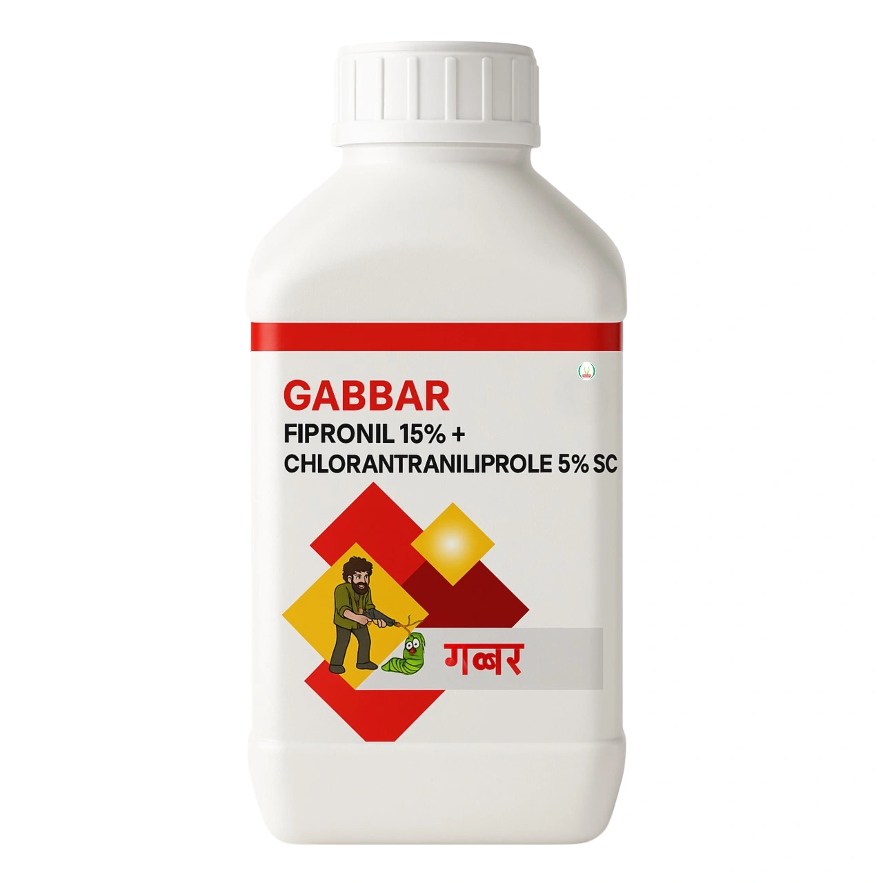 BIOSUN GABBAR Fipronil 15% + Chlorantraniliprole 5% SC Insecticide, Protection For Caterpillars & Thrips In Crops