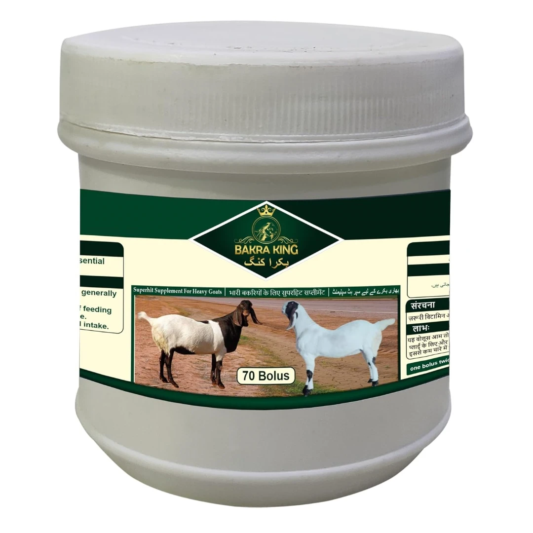 Bakra King Growth Promoter & Health Improver supplement for Goat & Sheep with Essential Minerals, Vitamins and Herbs
