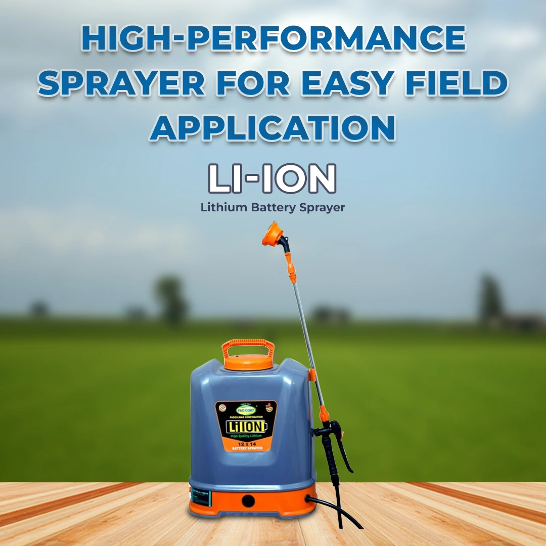 Pad Corp Li-Ion Lithium Battery Sprayer 12 Volt x 14 Amp, 1 Year Battery Warranty, Light Weight, 4.5 LPM Copper Motor, 16 Ltr Tank, Digital Volt Meter - Image 2