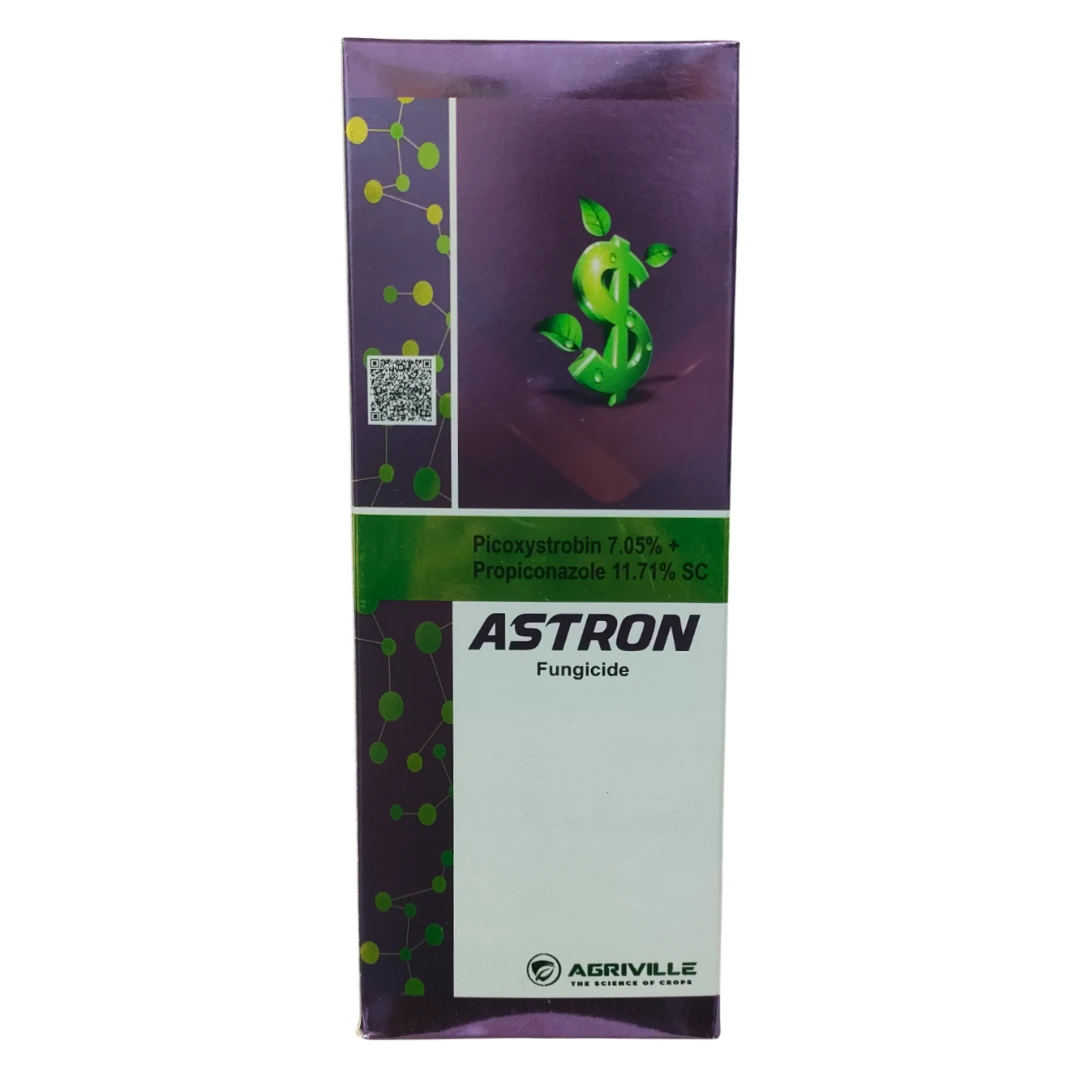 Agriville ASTRON Picoxystrobin 7.05% + Propiconazole 11.71% SC Fungicide, Dual Systemic, Protective For Fungal Diseases