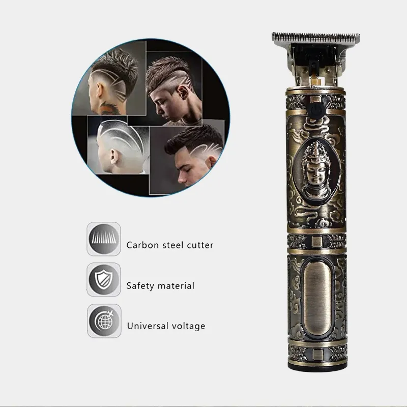 Vintage Style Electric Trimmer Shaving Machine, Adjustable Blade Clipper, Professional Shaver For Men - Image 4