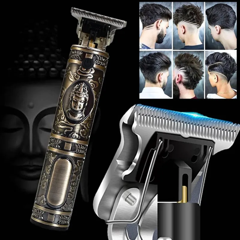 Vintage Style Electric Trimmer Shaving Machine, Adjustable Blade Clipper, Professional Shaver For Men - Image 5