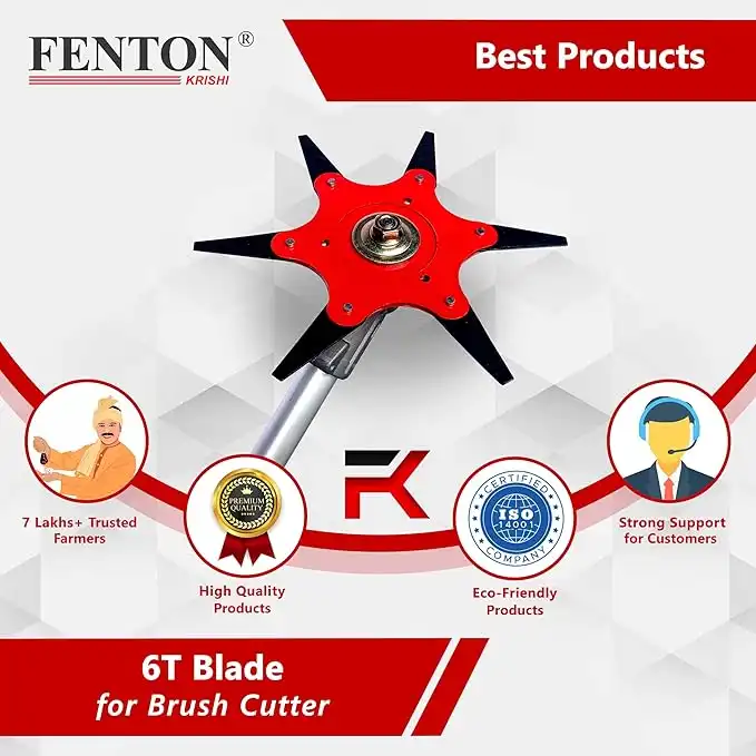 Fenton Krishi FTK-6T 6 Teeth Blade, Best For Grass Trimming And Shrub Removal (Automated Feed) - Image 5