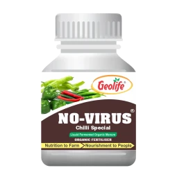 Geolife No-Virus Chilli Special, Liquid Fermented Organic Manure, Vriksha Ayurveda Inspired, Organic Fertilizer for Chilli, Improves Immunity & Yield,