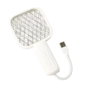 Rechargeable Electric Mosquito Swatter Racket with Built In UV Light Trap And USB Charging, 2 In 1 Insect Killer For Home and Outdoor Use