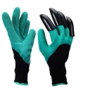 Garden Gloves With Claws, Made From High Density Rubber, Digging & Planting For Agriculture (Mix Color)