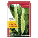Ankur SHREYA F1 Hybrid Bitter Gourd Seeds, Vigorous Vines, Medium Long White Fruits