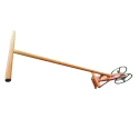 UNISON Dry Land Weeder Fork Type, Dry Land Weeder with 5 Tines & 2 Wheels. 