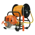 Neptune NPW-768-WH 4-Stroke Portable Power Sprayer, 35CC Petrol Engine, 50 Meter Hose Pipe, Hose Reel With Spray Gun, Ideal For Farming & Garden