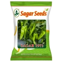 Sagar 1971 F1 Hybrid Chilli Seeds, Green Immature Color, Medium Pungency, Smooth Surface, High Fruiting